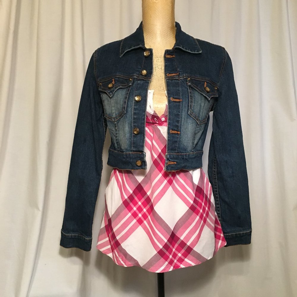 Arizona Plaid Tank-S AND Mixit Jean Jacket-2 SET